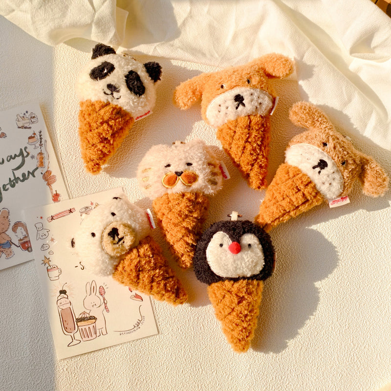 Daily White | Penguin Ice Cream Cone Plush Charm