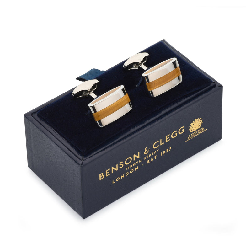 Contemporary Tigers Eye Cufflinks