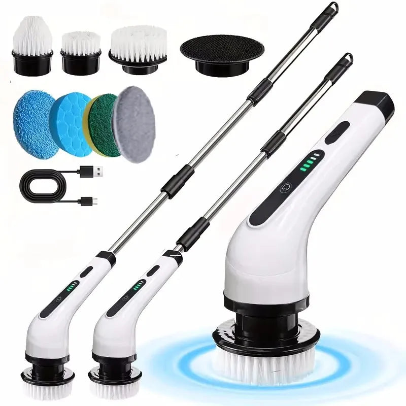 9-in-1 Electric Spin Scrubber Handheld Cleaning Brush – Cordless Power Scrubber