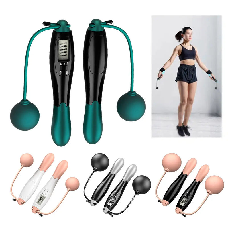 Cordless Jump Rope Ropeless Skipping Rope with Digital Counter Home Fitness