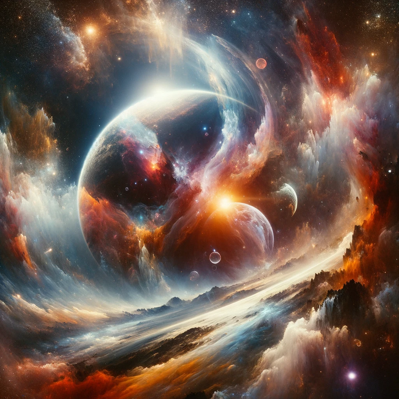 Cosmic Abstraction Canvas