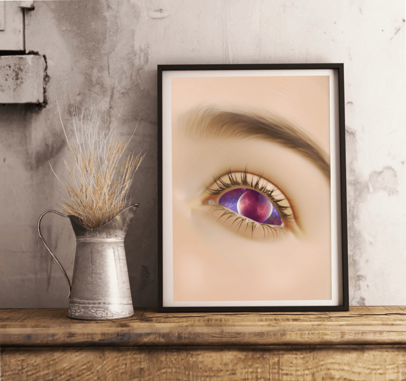 Eye in the Cosmos – Galaxy Eye Art Print