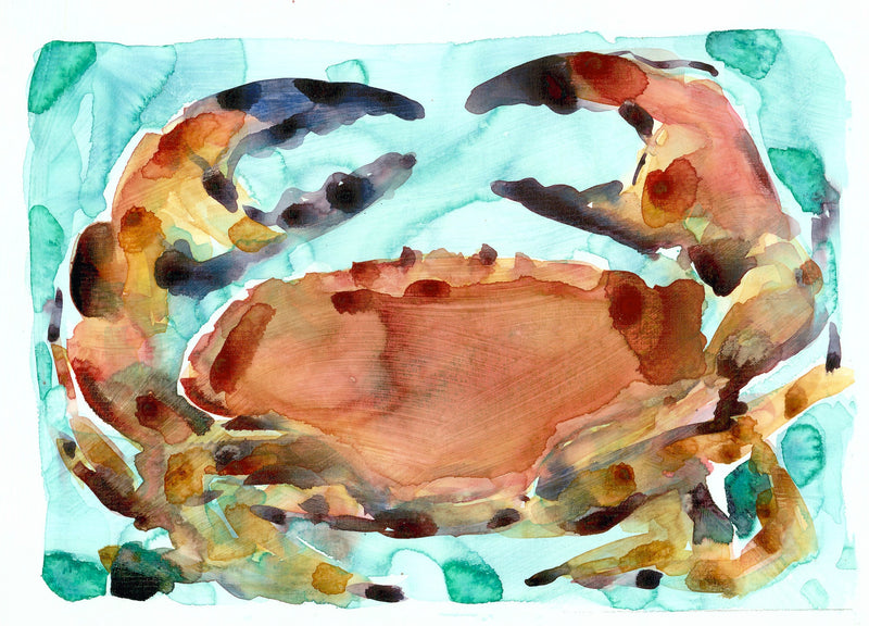 "Turquoise Crab" Watercolour