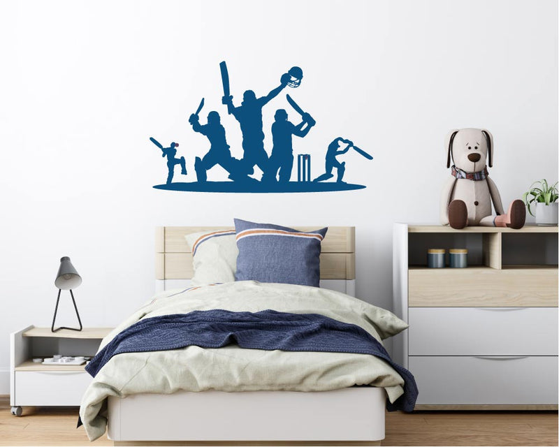 Cricket Wall Sticker – Cricket Player Silhouette Wall Art