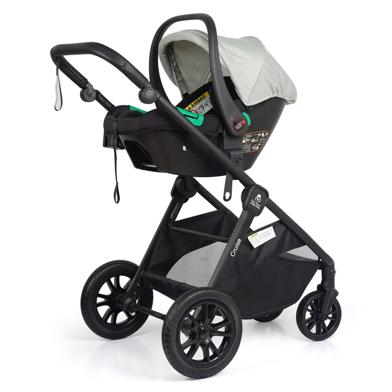 For Your Little One Cruise 3 In 1 Travel System With Car Seat - Pebble Sage (Free Cupholder And Seat Liner Included!)