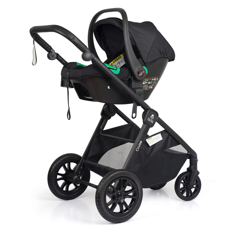 For Your Little One Cruise 3 In 1 Travel System With Car Seat - Eclipse Black (Free Cupholder / Seat Liner Included!)