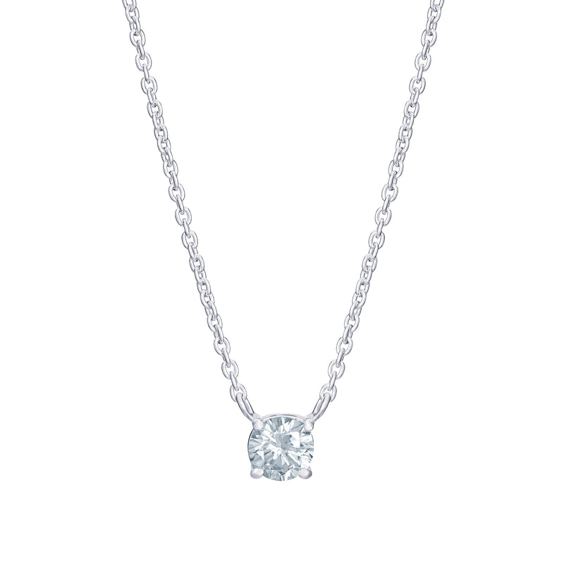 Cubic Zirconia Solitaire Necklace