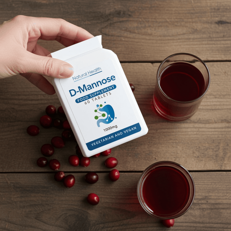 Pure D-Mannose 1000mg | 60 Chewable Tablets (Capsules Alternative) | 2-Month Supply | Made in the UK