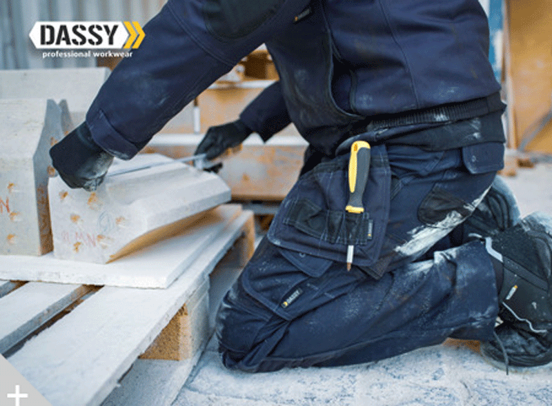 DASSY Connor 200893 Canvas Kneepad Work Trousers Moss Green