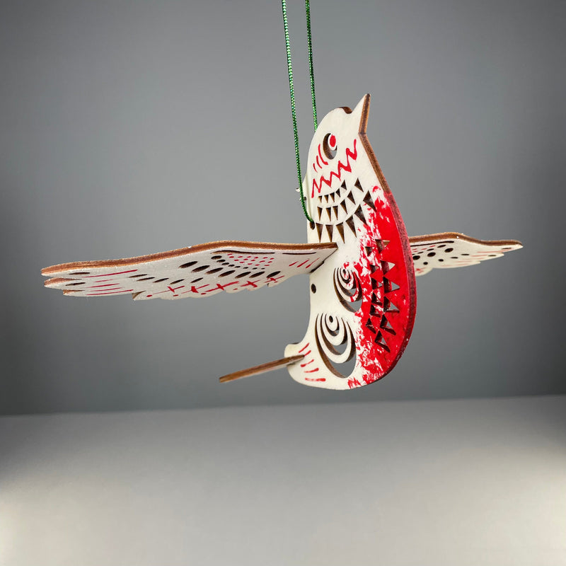 Christmas Bird Bauble - Handmade Ornament