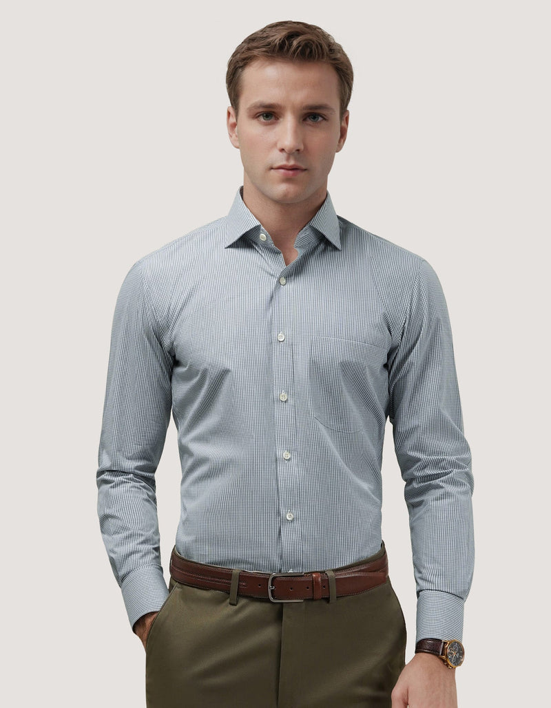 Grey Mini Check Shirt