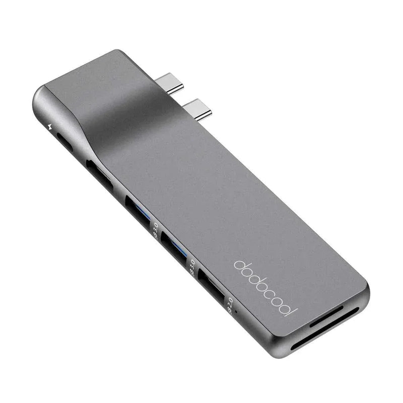 MacBook Docking Station Premium Aluminium Alloy 8-in-2 Hub for Pro & Air