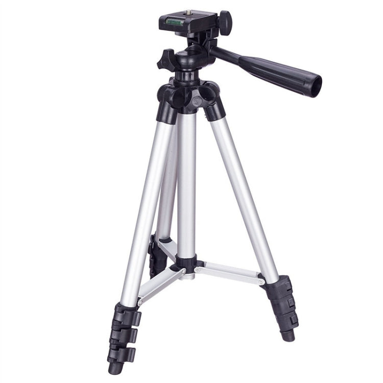 3120 Live Broadcast Tripod 4-Section Folding Legs Aluminum Alloy Tripod Mount with U-Shape Three-Dimensional Tripod Head for DSLR & Digital Camera, Adjustable Height: 34-103cm, 3120 Silver, 3120 Black
