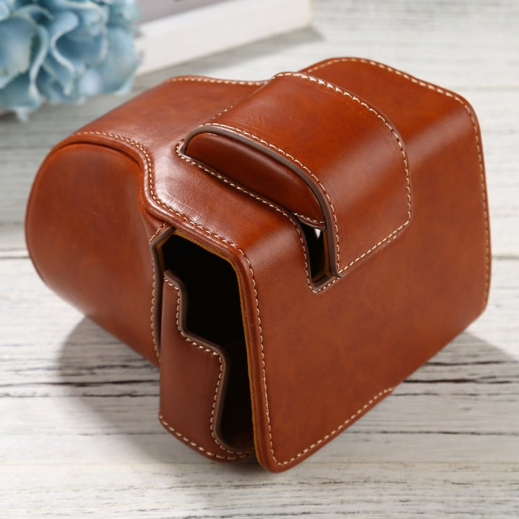 PU Leather Camera Full Body Case Bag with Strap for FUJIFILM X-T200 (15-45mm Lens), For FUJI  X-T200