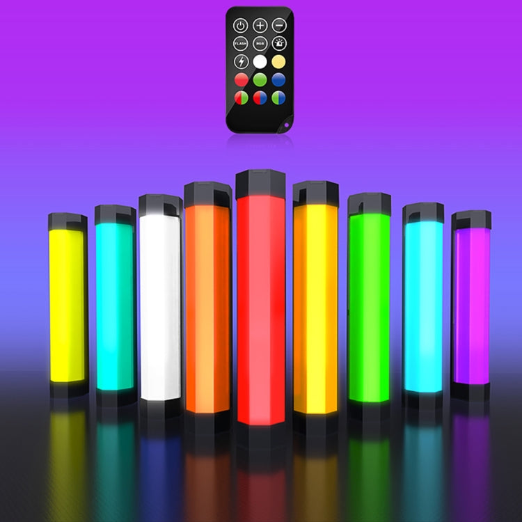 LUXCeO RGB Colorful Photo LED Stick Video Light APP Control Adjustable Color Temperature Waterproof Handheld LED Fill Light with Remote Control, P200 RGB