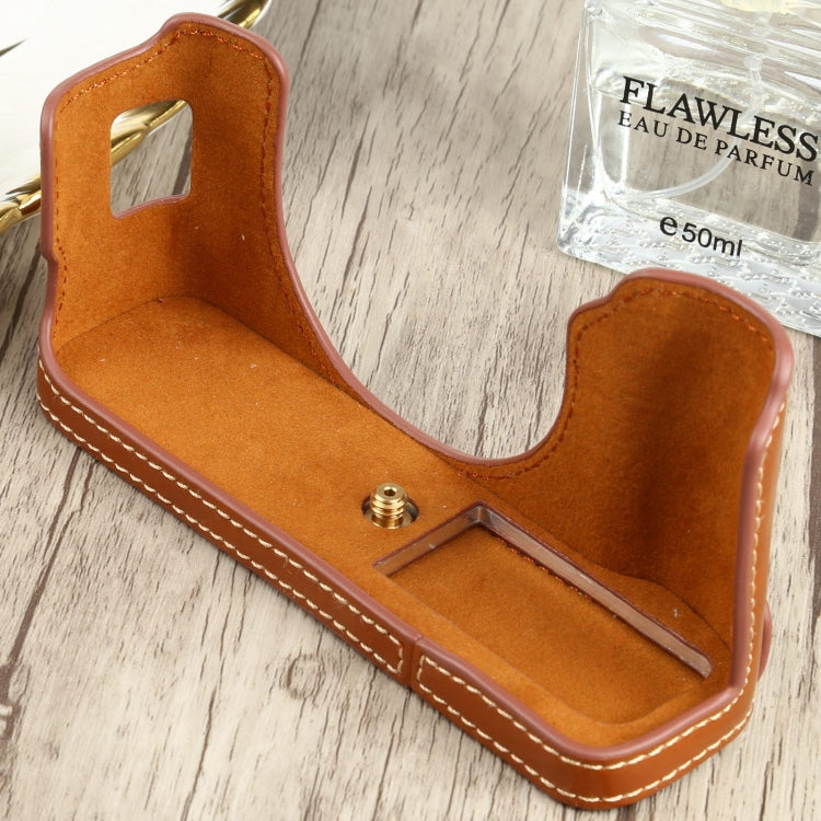 1/4 inch Thread PU Leather Camera Half Case Base for FUJIFILM X100V, For FUJIFILM X100V