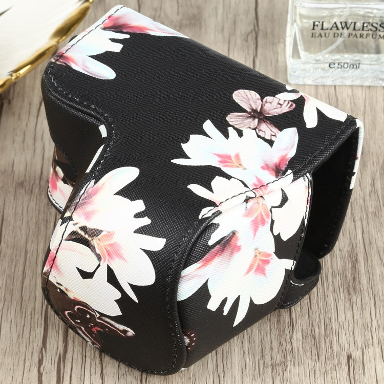 Flower Pattern PU Leather Camera Case for Sony A6000 / A6300 / A6400 / Nex 6