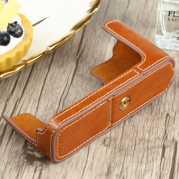 1/4 inch Thread PU Leather Camera Half Case Base for FUJIFILM XE4, For FUJIFILM XE4