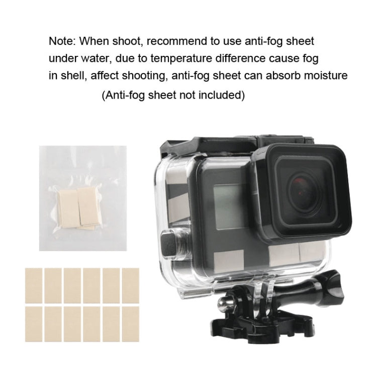 45m Waterproof Housing Protective Case + Touch Screen Back Cover for GoPro NEW HERO /HERO6 /5, with Buckle Basic Mount & Screw, No Need to Remove Lens, Touch Screen (Transparent)