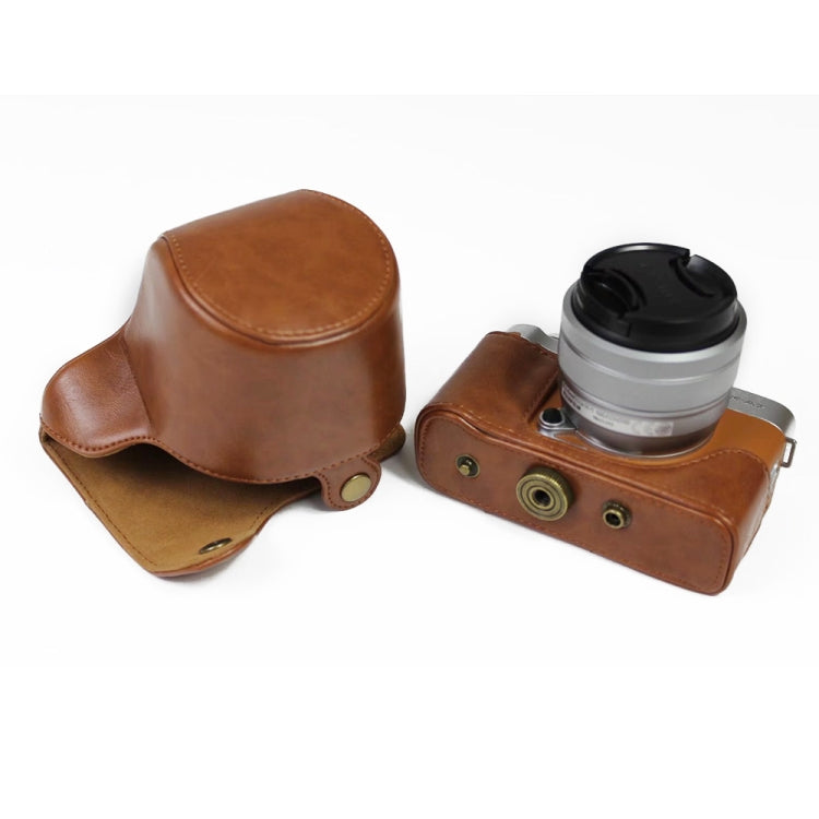 PU Leather Camera Full Body Case Bag with Strap for FUJIFILM X-A7 / X-A20 (15-55mm Lens), For FUJI X-A7