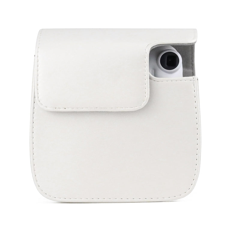Solid Color Full Body Camera Leather Case Bag with Strap for FUJIFILM Instax mini 11