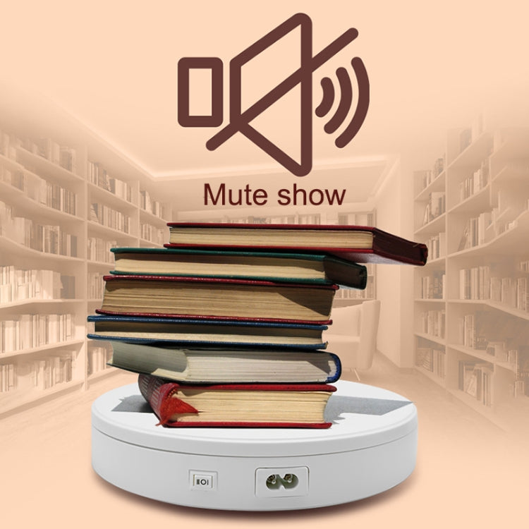 22cm Electric Rotating Turntable Display Stand Live Video Shooting Props Turntable Jewelry Shoes Display Platform, EU Plug, 22cm