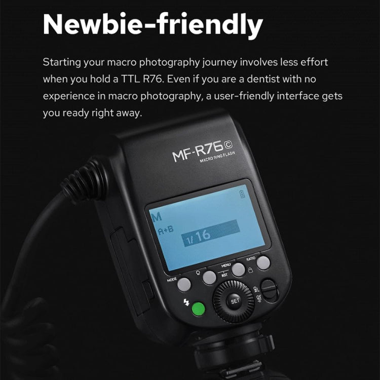 Godox MF-R76C TTL Macro Ring Flash for Canon, MF-R76C