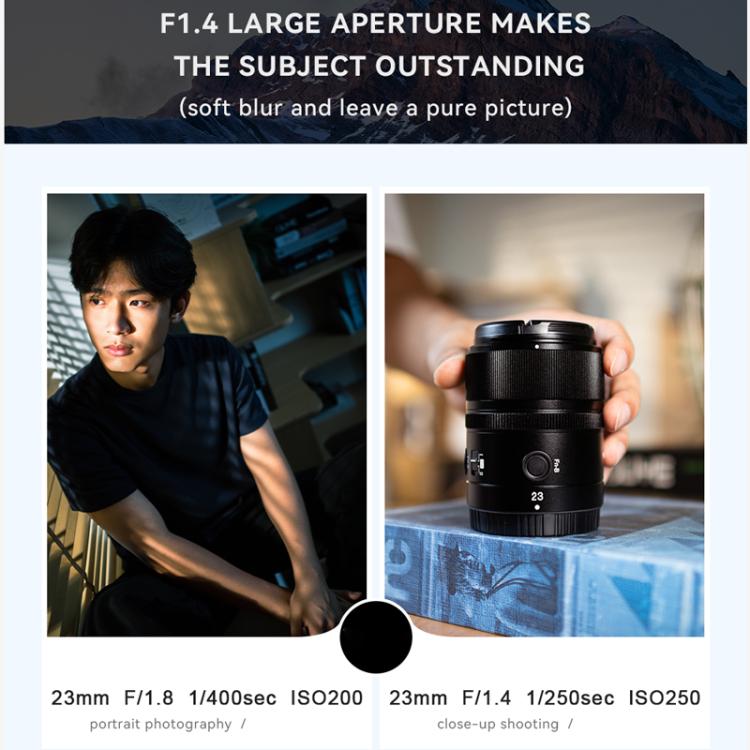YONGNUO YN23mm F1.4Z DA DSM WL Pro Lens – APS-C Nikon Z, Remote Control