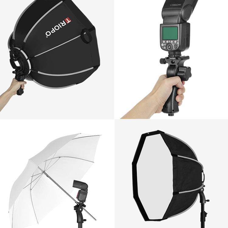 TRIOPO KS55 55cm Speedlite Flash Octagon Parabolic Softbox Diffuser with Bracket Mount Handle, KS55
