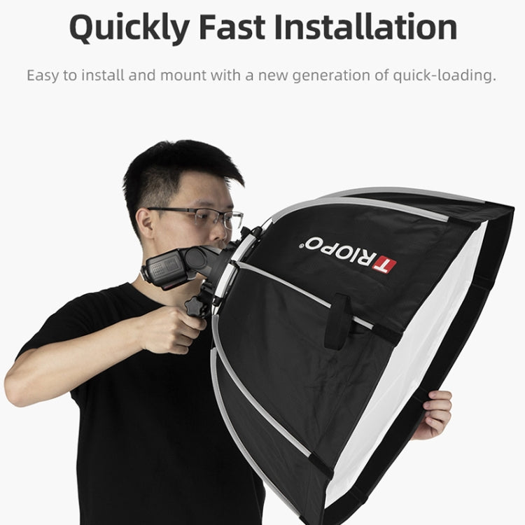 TRIOPO KS55 55cm Speedlite Flash Octagon Parabolic Softbox Diffuser with Bracket Mount Handle, KS55