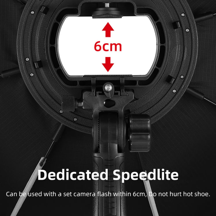 TRIOPO KS90 90cm Dome Speedlite Flash Octagon Parabolic Softbox Diffuser with Bracket Mount Handle for Speedlite, KS90