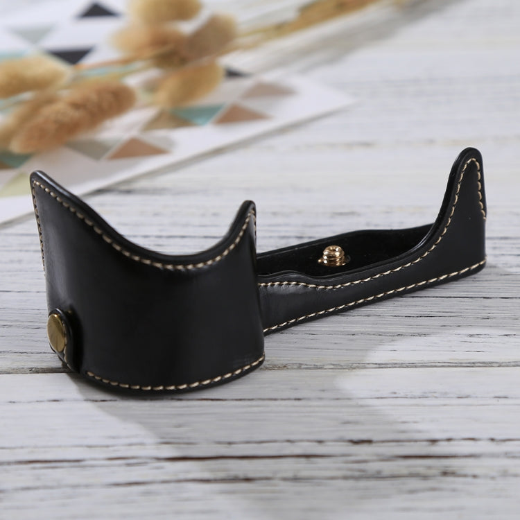 1/4 inch Thread PU Leather Camera Half Case Base for Sony ILCE-6000 / A6000, For Sony A6000