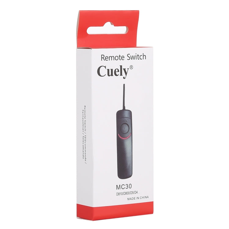 Cuely MC-30 Remote Switch Shutter Release Cord for Nikon D810 / D820 / D5 / D4, MC-30