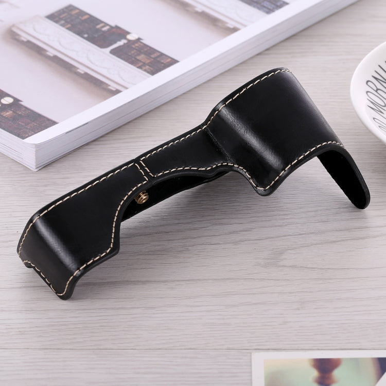 1/4 inch Thread PU Leather Camera Half Case Base for Sony ILCE-A9 / A9 / A7RIII, For Sony A9