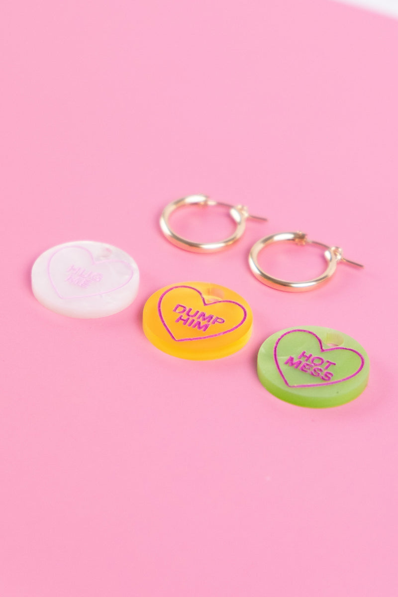 Love Sweets Hoop Earrings - Set of 3