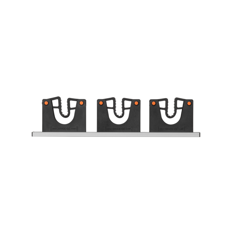 Wall Mount Tool Holder Rail – Gripper Design (3 Handles)