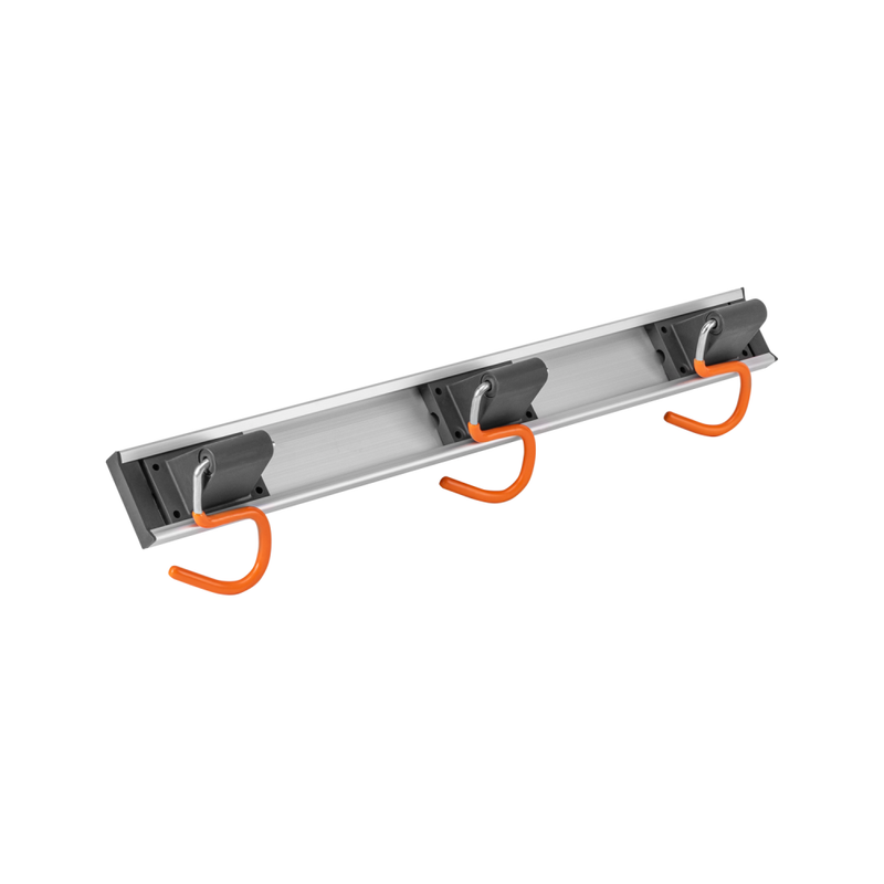 Wall Mount Tool Rack Rail with 3 x S Hanging Hooks