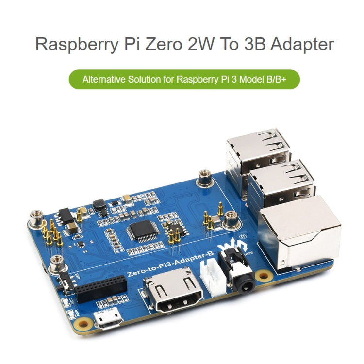 Waveshare Raspberry Pi Zero 2W To 3B Adapter for Raspberry Pi 3 Model ...