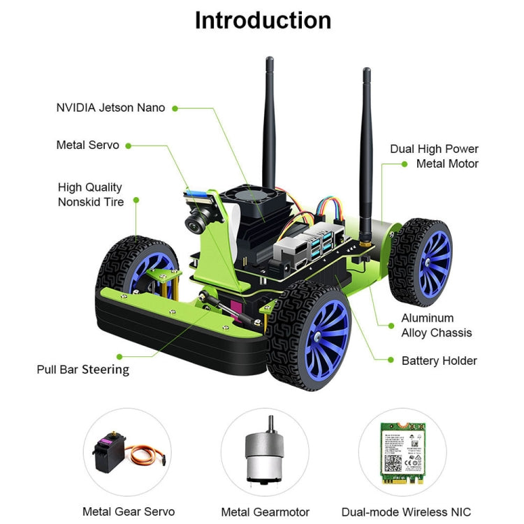 Waveshare JetRacer AI Kit, AI Racing Robot Powered by Jetson Nano, JetRacer AI Kit