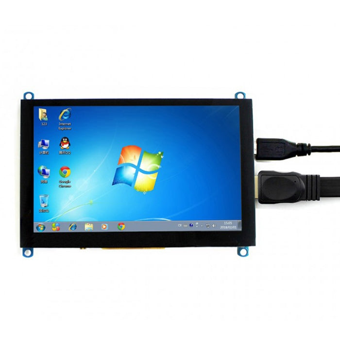 WAVESHARE 5 Inch HDMI LCD (H) 800x480 Touch Screen  for Raspberry Pi Supports Various Systems, 5 Inch HDMI LCD (H)