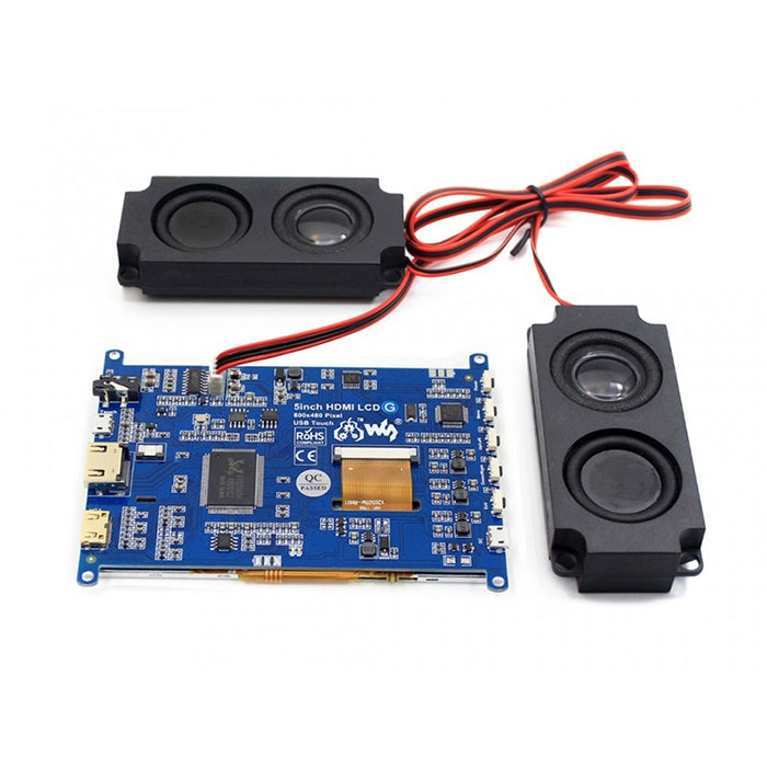 WAVESHARE 5 Inch HDMI LCD (G) 800x480 Touch Screen  for Raspberry Pi Supports Various Systems, 5 Inch HDMI LCD (G)