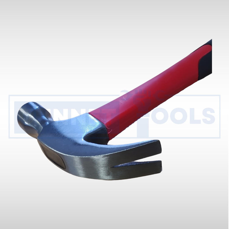 20oz Fibreglass Claw Hammer with Rubber Grip Handle