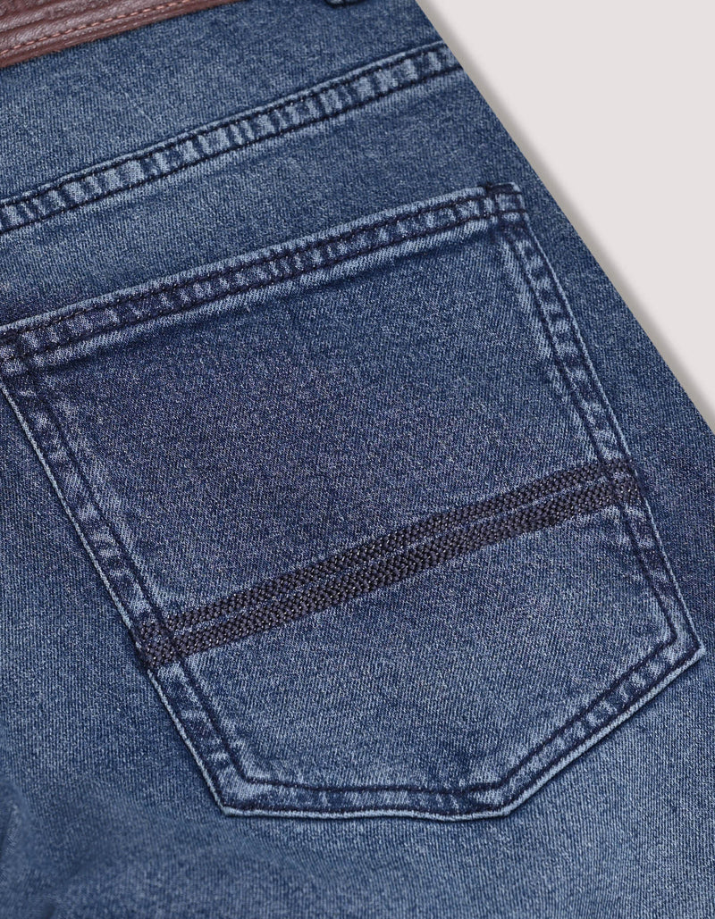 Men's Light Green Tinted Denim Jeans