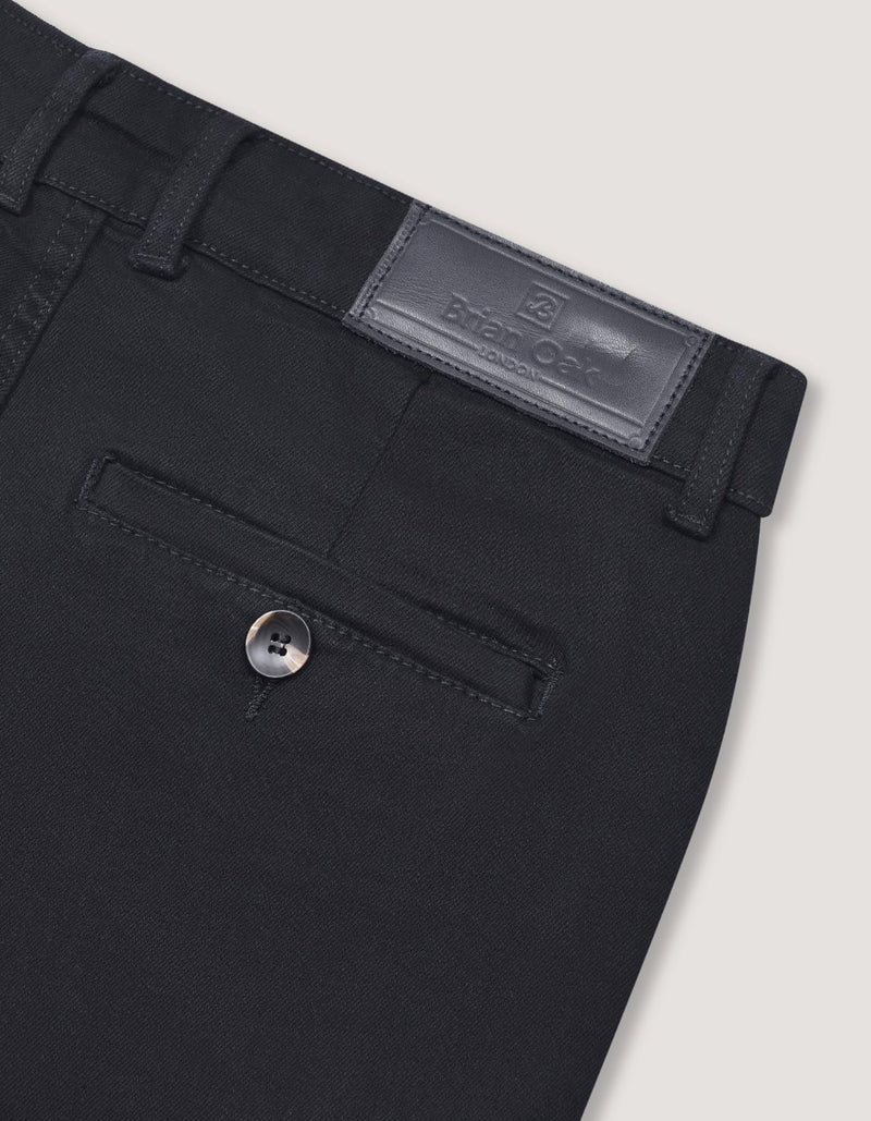 Black Smart Fit Denim Shorts