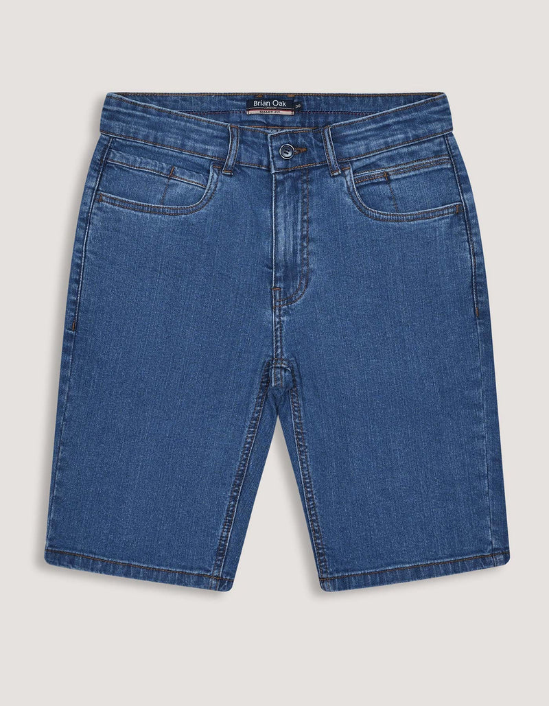 Blue Smart Fit Denim Shorts