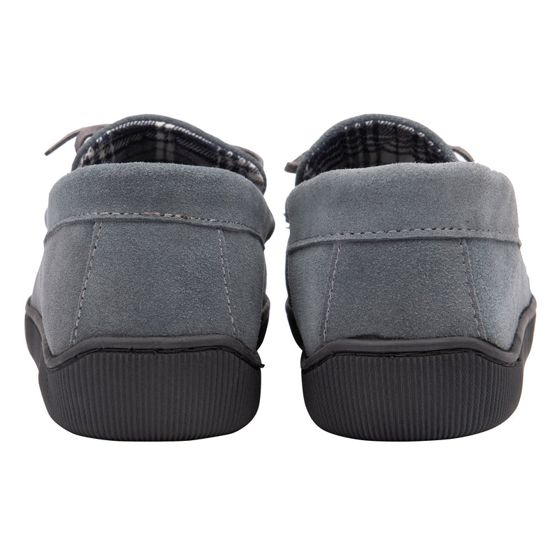 Mens Real Suede Leather Fleece Lined Slippers (6 Sizes)