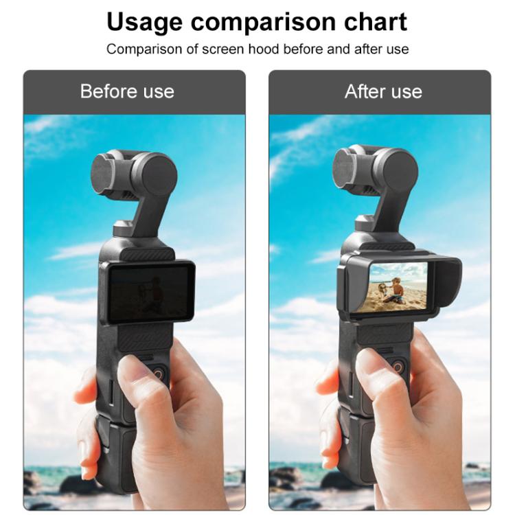 For DJI Osmo Pocket 3 BRDRC Sunshade Hood Screen Shade