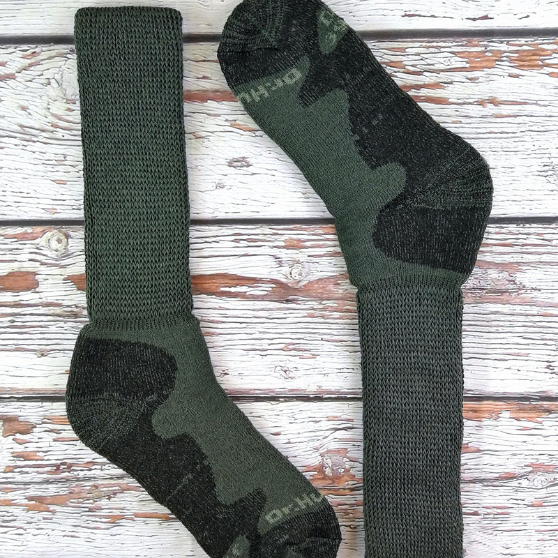 1 Pack Mens Extra Wide Knee High Merino Wool Hiking Socks