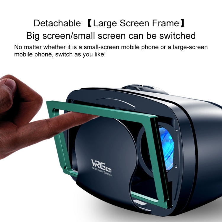 VRG Pro Audio Video Version Blu-ray Coated Lenses All-in-one Mobile Phone 3D VR Glasses, Blu-ray Coated Lenses