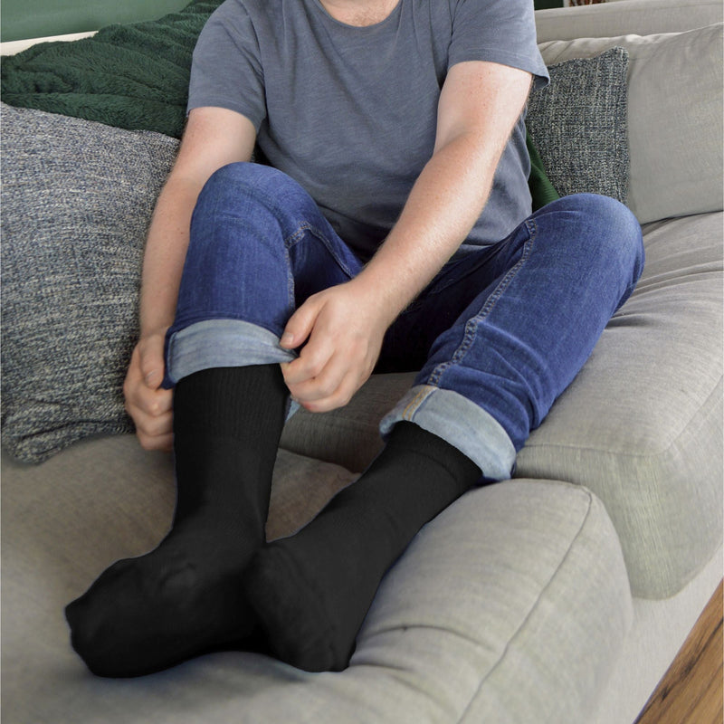 4 Pack Extra Wide Non Elastic Bamboo Diabetic Socks